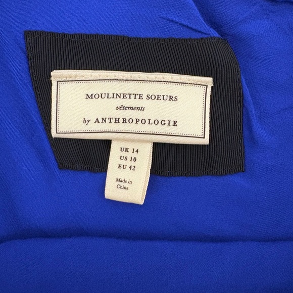 Anthropologie Moulinette Soeurs Royal Blue Dress - Picture 4 of 4